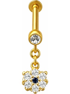 Defne Silver Gümüş Sallantılı Piercing