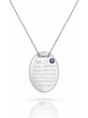 Defne Silver Nazar Dua Kolye