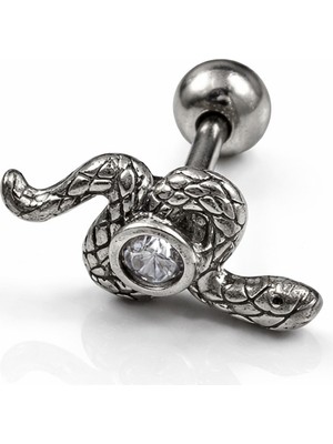 Defne Silver Gümüş Yılan Piercing