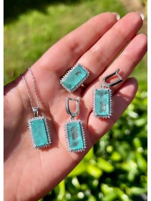 Defne Silver Paraibataşlı 3lü Set