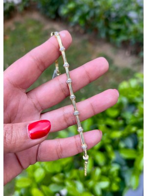 Defne Silver Bety Bambu Bileklik