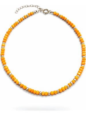 Defne Silver Kristal Taşlı Halhal
