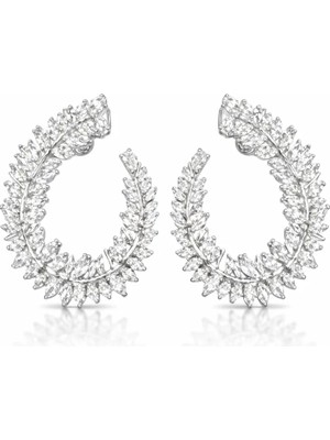 Defne Silver Kıvrımlı Yaprak Küpe