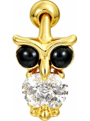 Defne Silver Gümüş Baykuş Piercing