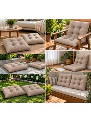 Yuvina 60X60 cm Kapitone Sandalye Minderi – Kare Oturma Minderi – Ev, Balkon, Bahçe ve Mutfak Için