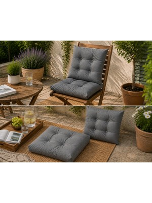 Yuvina 50X50 cm Kapitone Sandalye Minderi – Kare Oturma Minderi – Ev, Balkon, Bahçe ve Mutfak Için