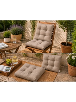 Yuvina 50X50 cm Kapitone Sandalye Minderi – Kare Oturma Minderi – Ev, Balkon, Bahçe ve Mutfak Için