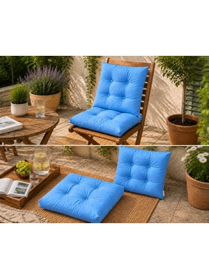 Yuvina 50X50 cm Kapitone Sandalye Minderi – Kare Oturma Minderi – Ev, Balkon, Bahçe ve Mutfak Için