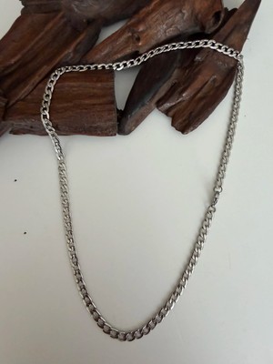 Aida Jewelss Üst Segment Salaş Arpa Çelik Zincir Kolye 55 cm Çelik Zincir Kolye Erkek Çelik Zincir Kolye