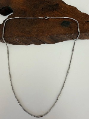 Aida Jewelss Üst Segment Salaş Payet Çelik Zincir Kolye 55 cm Örme Zincir Kolye Erkek Çelik Zincir Kolye