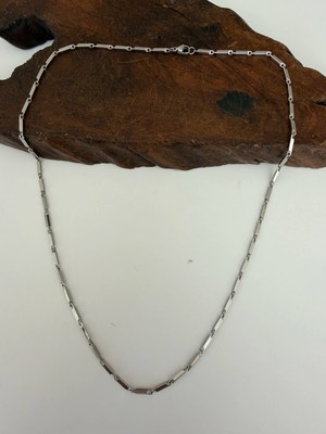 Aida Jewelss Üst Segment Salaş Çelik Zincir Kolye 55 cm Çelik Zincir Kolye Erkek Çelik Zincir Kolye