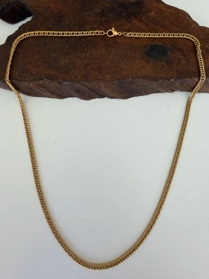 Rupen Kraft Üst Segment Salaş Gold Renk Çelik Zincir Kolye 55 cm Erkek Kolye Erkek Çelik Zincir Kolye