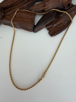 Aida Jewelss Üst Segment Salaş Burgu Çelik Zincir Kolye 55 cm Çelik Erkek Kolye Erkek Çelik Zincir Kolye