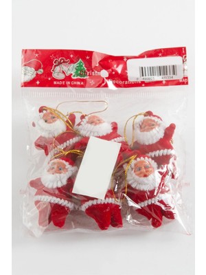 Esranın Dünyası 6 Adet Küçük Noel Baba Yılbaşı Ağaç Süsü