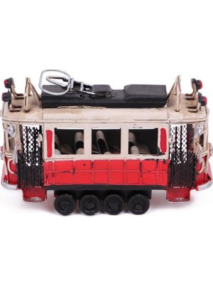 Dekoratif Metal Taksim Tramvay Küçük Vintage Biblo Hediyelik
