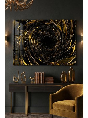 Mgi Design Kırılmaz Cam Tablo   (Kalın) - Ev Işyeri Duvar Dekorasyonu - Soyut Modern Tasarımlar (Yatay) - Sanatsal Geniş Renkli Şık Yatak Odası Salon Antre Temperli Uv Baskılı