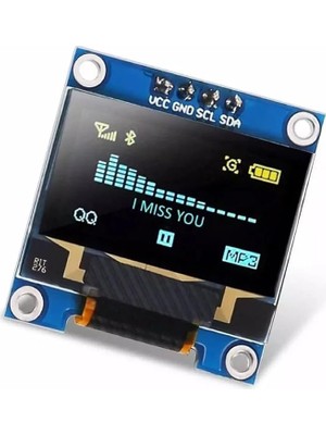 0.96 Inch OLED LCD Ekran Modülü-Beyaz
