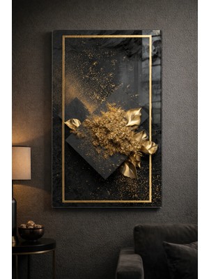 Mgi Design Kırılmaz Cam Tablo   (Kalın) - Ev Işyeri Duvar Dekorasyonu - Soyut Tasarımlar (Dikey) - Sanatsal Renkli Minimal Şık Yatak Odası Salon Antre Temperli Uv Baskılı