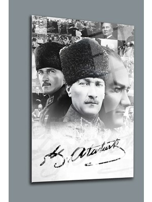 Mgi Design Atatürk Türk Bayrağı Cam Tablo | Modern Sanat Tablosu | Uv Baskı Canlı Renkler | Ev ve Iş Yeri | Anlamlı Hediye Seçeneği | Kolay Montaj Askılı