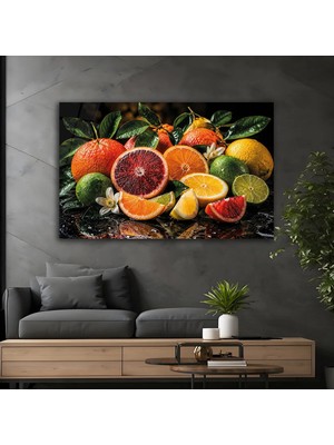 Mgi Design Canlı Meyve Tablosu Cam Tablo, Temperli Cam Çiçek Natürmort Duvar Tablosu, Uv Baskılı Salon Yatak Odası Mutfak Duvar Dekoru, Dekoratif Hediyelik Tablo
