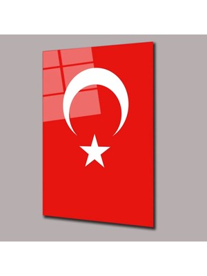 Mgi Design Bayrak 1 Atatürk ve Türkiye Cam Tablo #PCT0525 | Atatürk Temalı Dekoratif Duvar Tablosu, Salon, Ofis ve Çalışma Alanı Dekoru,