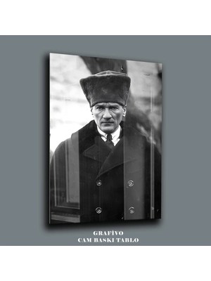 Mgi Design Mustafa Kemal Atatürk Portre Cam Tablo – Modern Dekoratif Tasarım