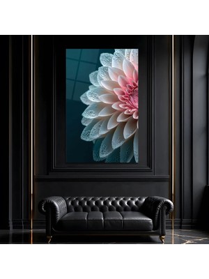 Mgi Design Çiçek Close Up I Cam Tablo, Temperli Cam Çiçek Natürmort Duvar Tablosu, Uv Baskılı Salon Yatak Odası Mutfak Duvar Dekoru, Dekoratif Hediyelik Tablo