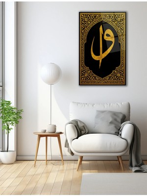 Mgi Design Vav Harfi Temalı Lüks Cam Tablo