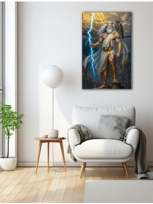 Mgi Design Tanrıların Gücü Zeus Temalı Cam Tablo