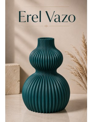 Arzande Erel Dekoratif Vazo Masaüstü ve Raf Üstü Şık Dekoratif Vazo