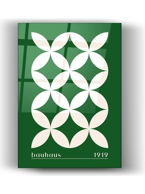 Mgi Design Cam Tablo – Bauhaus 1919 Geometrik Minimal Tasarım | Bohem & Modern Duvar Sanatı | Ev | Ofis