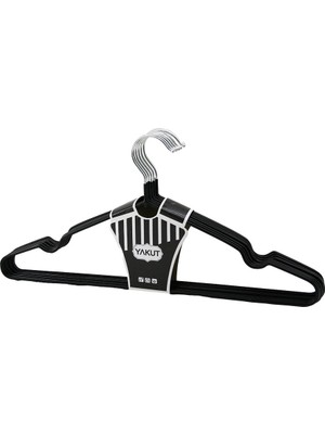 SHC4200 Siyah 10PCS Kaplamalı Metal Elbise Askısı BX40