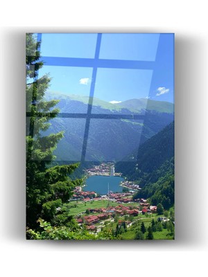 Mgi Design Cam Tablo Trabzon Uzungöl Manzarası - Ev & Ofis Dekorasyonu - Manzara - Doğa