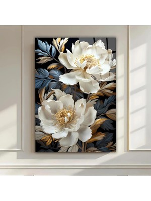 Mgi Design Luxury Floral Harmony – Dekoratif Cam Tablo