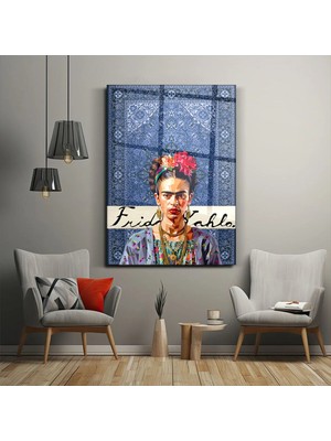 Mgi Design Frida Kahlo Pop Art Kanvas Tablo – Renkli ve Ilham Verici Sanat Eseri-Ev-Iş Dekorasyonu-Cam Tablo