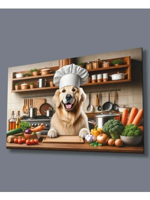 Mgi Design Köpek Görseli Ocak Arkası Koruyucu Modern Cam Yapay Zeka Hediyelik Büyük Tablo Ev Ofis Dekoru 4mm Da