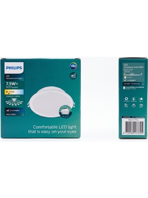 Philips 7.5W  500 Lumen 3000K Sarı Işık  Kesilecek ÇAP100MM  Dış Çapı 115MM