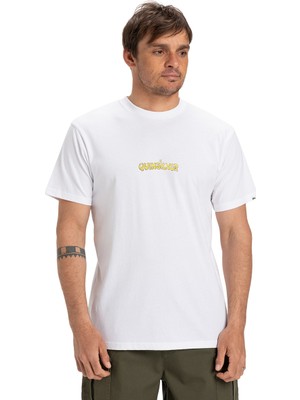 Quiksilver Ev Disconnect Effects Erkek Beyaz Günlük Stil T-Shirt EQYZT08049-908