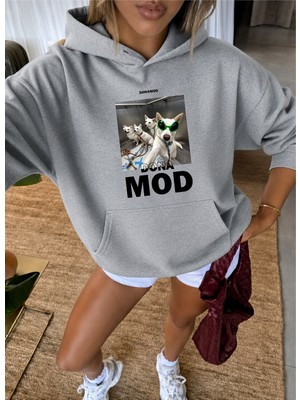 Donamod Unisex Kadın / Erkek Sevgili Arkadaş Hediye Maymun Köpek Goril Baskılı Sweatshirt