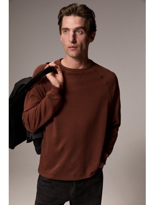Grimelange Gormak Erkek Uzun Kollu Kahverengi Sweatshirt