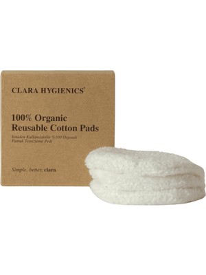 Brf Store Buradabulabilirsin Reusable 100% Organic Cotton Cleansing Pads (3 Pieces In 1) Makyaj Temizleme Pamu