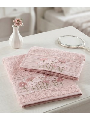 Fiesta Umay Süzene Bambu Bürümcük Analı Kızlı Havlu Seti (1 Adet 30X50 cm ve 1 Adet 50X90 cm ) %70 Bambu %30 Pamuk
