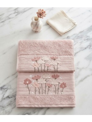 Fiesta Umay Süzene Bambu Bürümcük Analı Kızlı Havlu Seti (1 Adet 30X50 cm ve 1 Adet 50X90 cm ) %70 Bambu %30 Pamuk