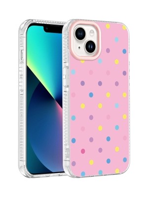 Lexroo Apple iPhone 13 Kılıf Airbag Tasarımlı Lexroo Potik Sert Pc Kapak - Pembe