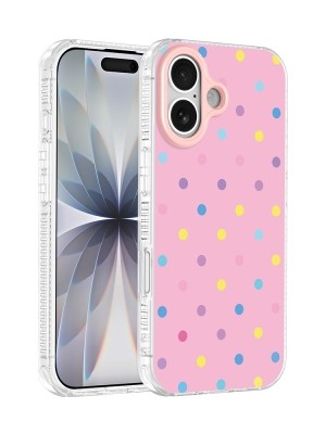 Lexroo Apple iPhone 17 Kılıf Airbag Tasarımlı Lexroo Potik Sert Pc Kapak - Pembe