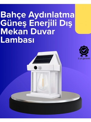 Marsilyan Güneş Enerjili Hareket Sensörlü Duvar Lambası