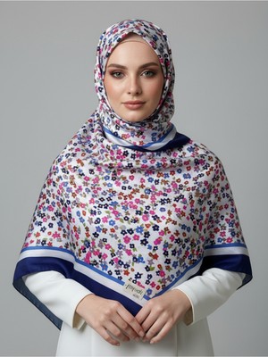 İpekten Ipekten Exclusive Çiçek Desenli Pamuklu Şal 180X70