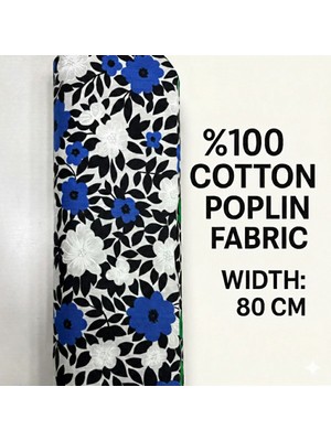 Mekik Manifatura %100 Pamuk Poplin Kumaş 80 cm Eninde Dikiş ve Hobi Kumaşı