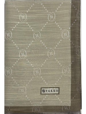 Vakko Pamuk Ipek Monogram Şal 42140-KUM