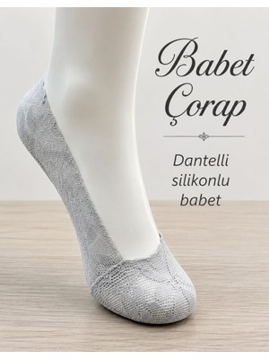 Tarz Babet Çorap Kadın Içi Silikonlu Babet Çorap 3 Lü Set